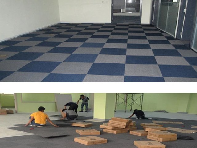 50 50cm Nylon Commercial Living Room, Fireproof Floor Tiles